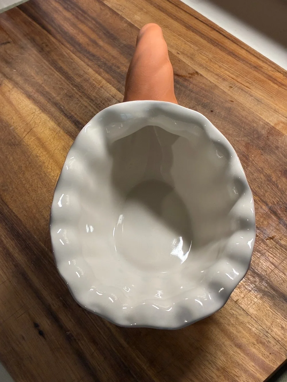 Terra cotta cornucopia sculpture decorative bowl
